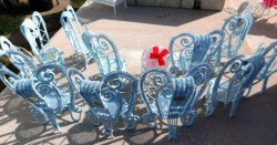 white wire chairs bk